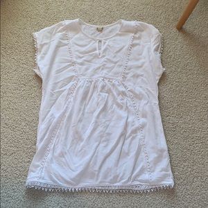 White cotton swimsuit coverup